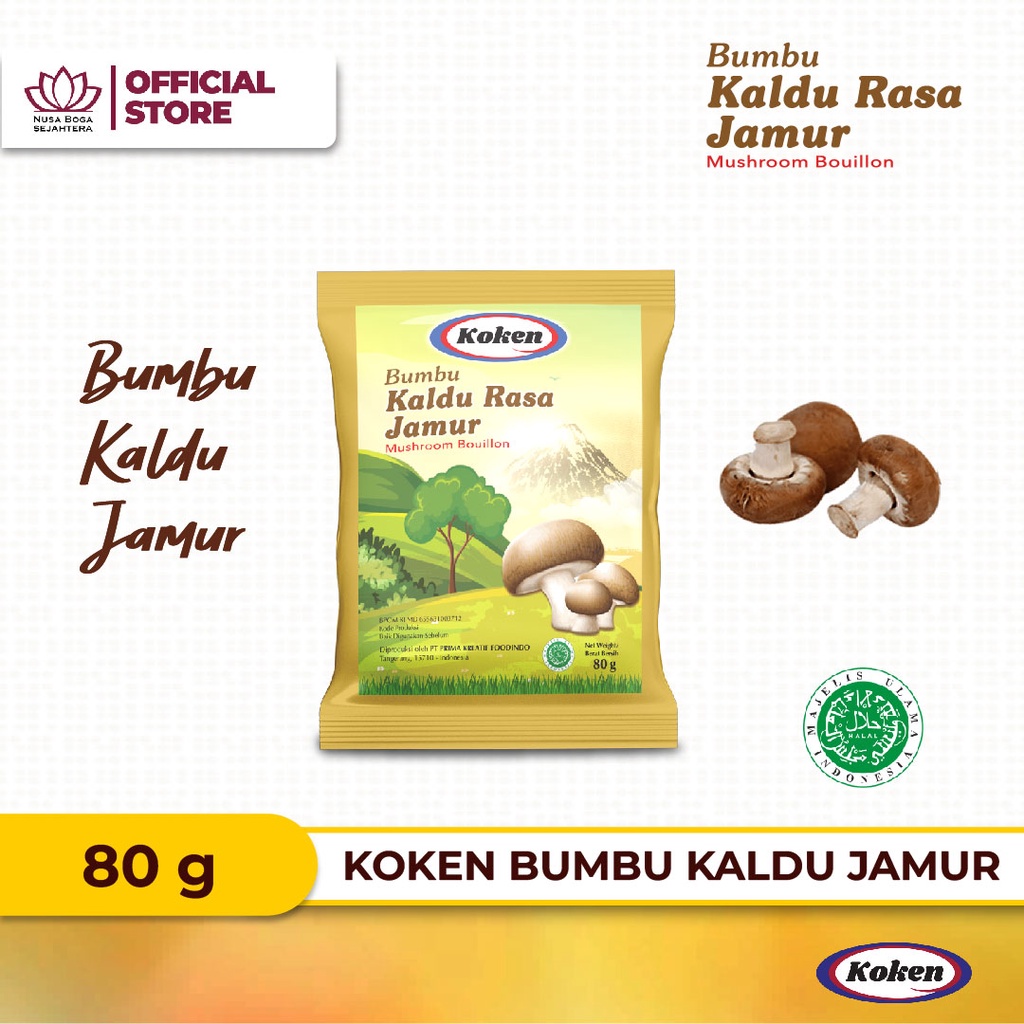 

Koken Kaldu Jamur Vegetarian - Penyedap Rasa Sehat Mudah Larut & Lebih Gurih (80G)