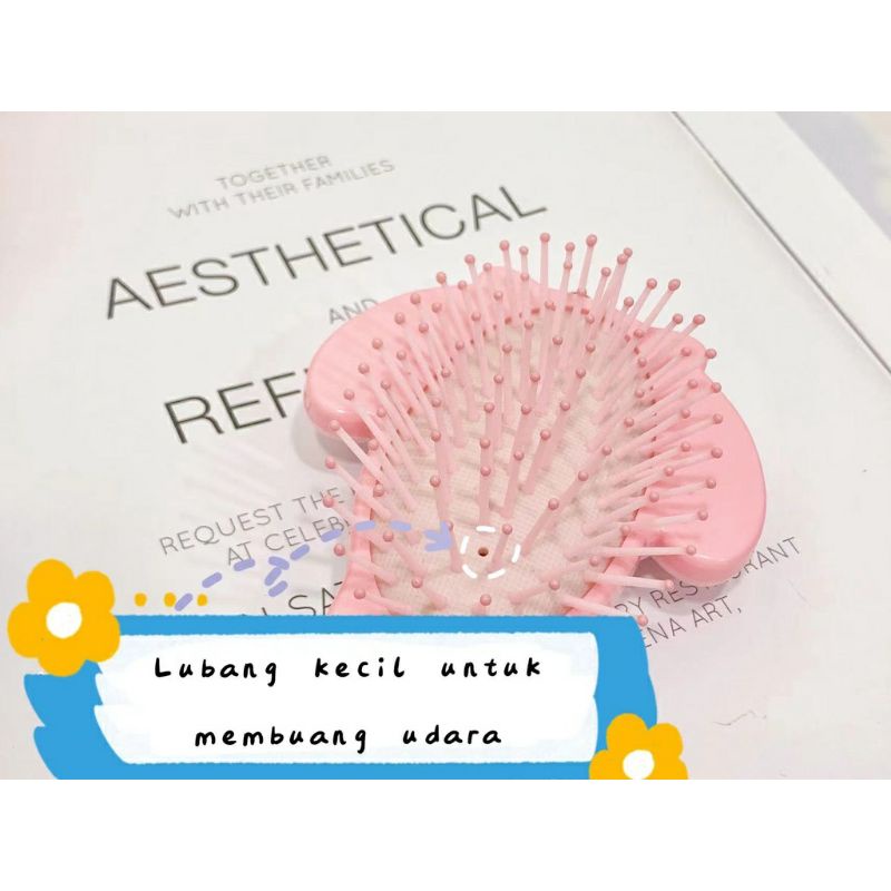 Sisir Rambut Karakter SANRIO 3D SOFT Hair Brush Princess Sisir Sikat Kuromi Cinnamoroll Hello Kitty Melody Elsa Frozen Mermaid Sisir Kado Gift Unik Comb