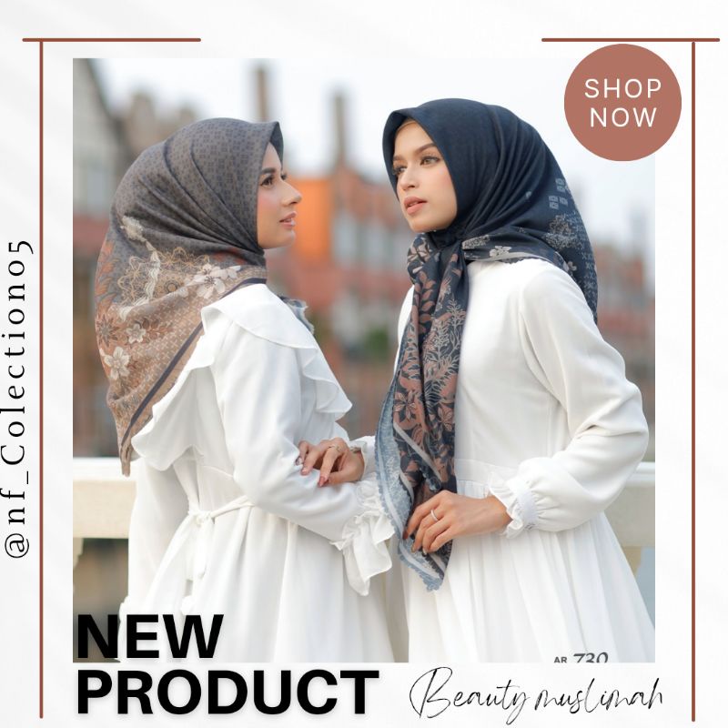 TERMURAH  hijab segiempat arrafi terbaru ar 730 arrafi || hijab segiempat motif wanita terbaru 2023 