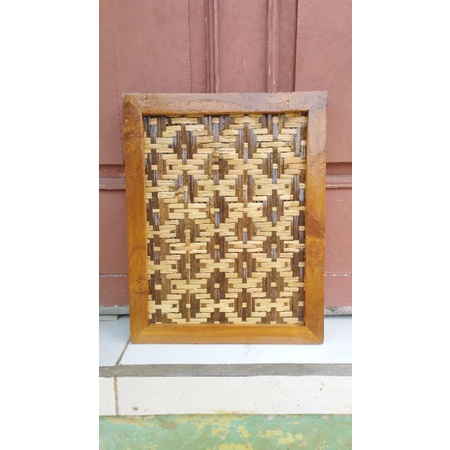 Dekorasi Dinding Anyaman Bilik Bambu