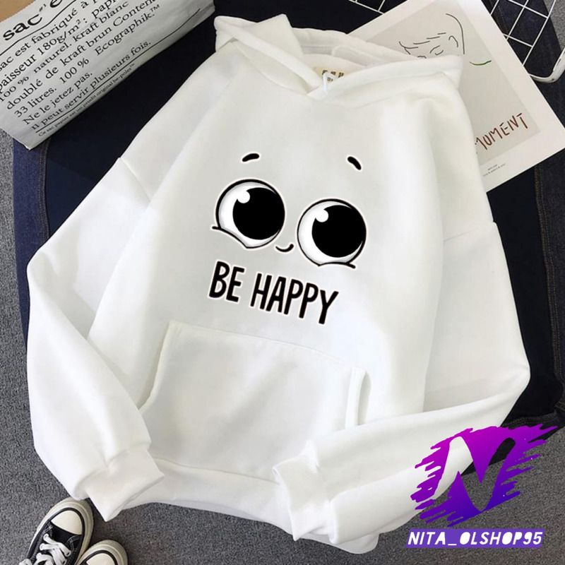 hoodie anak lucu emoji be happy