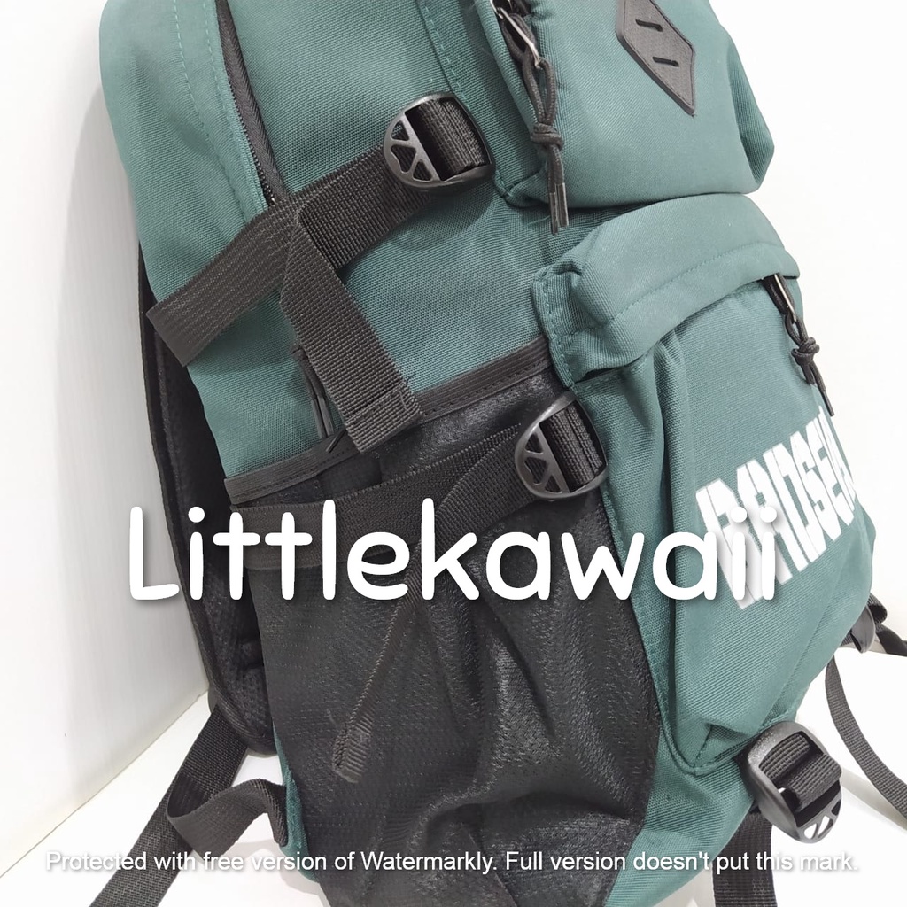 LK/Tas Ransel Laptop Backpack Parasut Sekolah Kuliah Fashion Sport Travelling Camping Casual Remaja Dewasa Cowok Cewek Gesper Import