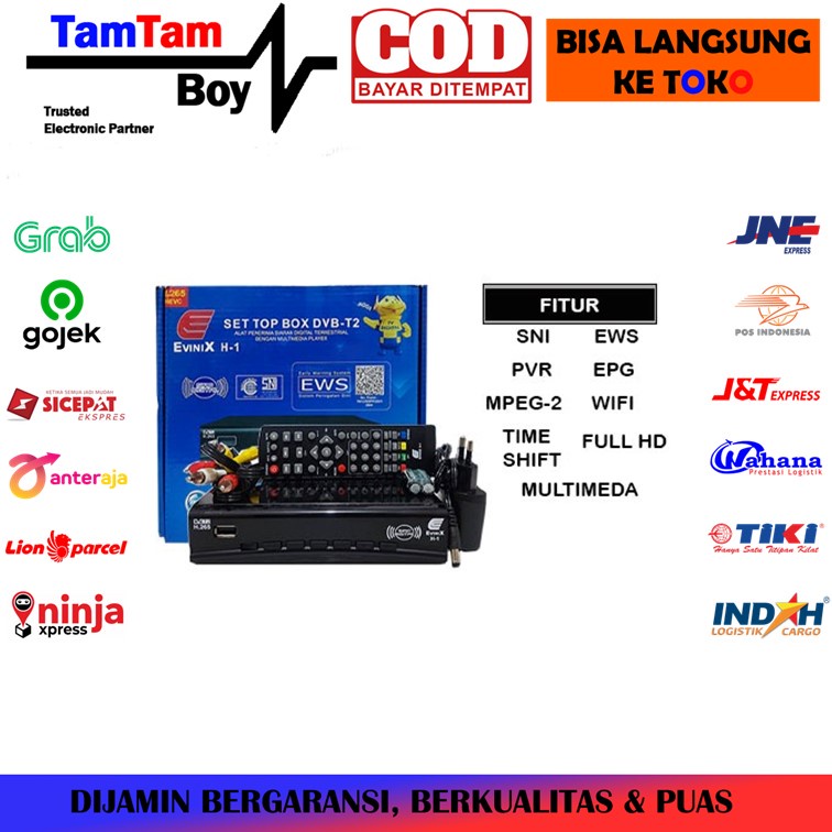 Set Top Box STB Evinix H1-SE New TV DVB-T2 UHF Gratis Support Internet