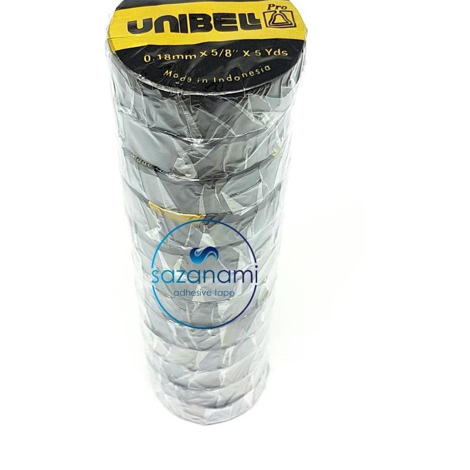 

✒✒ 1 PACK 1 LUSIN Unibell 18MM X 5 Yard Isolasi Listrik Kabel Electrical Tape sazanami