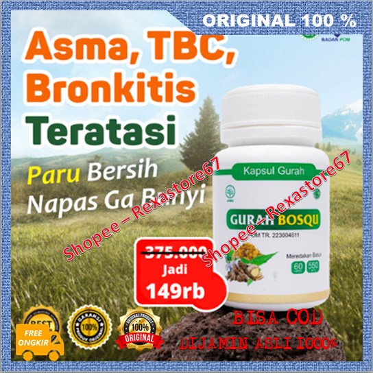 Gurah Bosqu Solusi Jitu Bantu Sehatkan Paru - Paru dan Redakan Batuk Menahun Asma , TBC, Bronkitis T