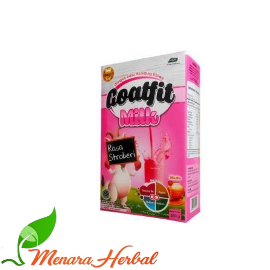 

Susu Kambing Etawa Goatfit Stroberi | Susu Kambing Bubuk Rasa Strawberi | Susu Kambing Asli - Per Box Kemasan 200gr