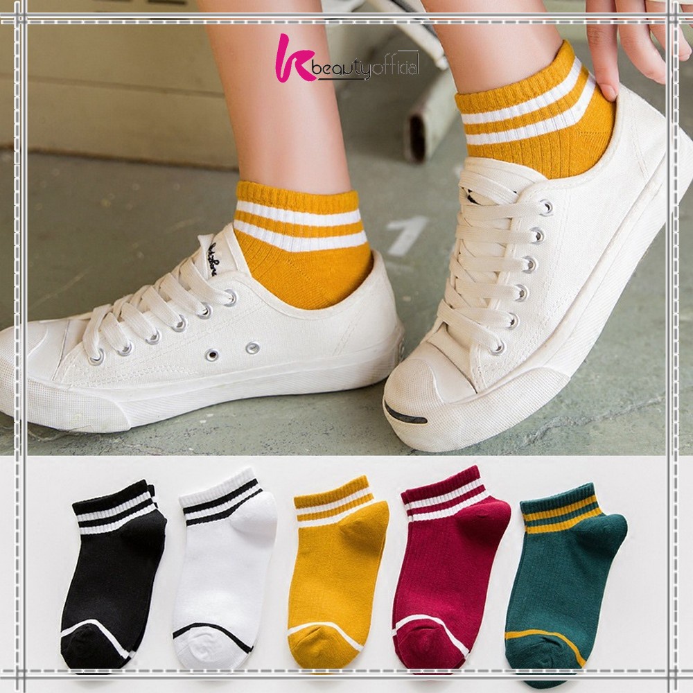 KB-P522 Kaos Kaki Panjang Fashion Di Atas Mata Kaki / Kaus Kaki Sport Unisex Casual Sporty Olahraga 