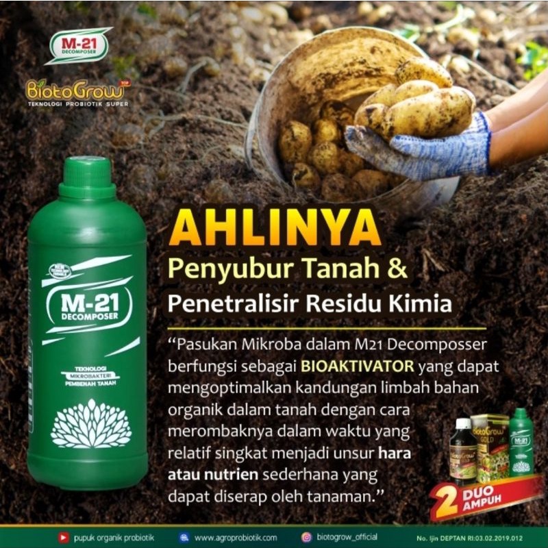 M21 DECOMPOSER 1 LITER TEKNOLOGI MIKROBAKTERI PEMBENAH TANAH