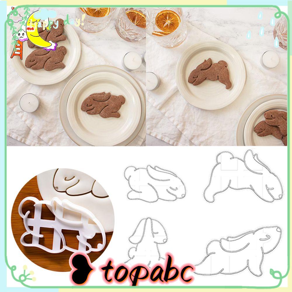 Top 4pcs Cookie Embosser Cetakan Kue Kering Dekorasi Biskuit Cap Baking Fondant Kue Alat Kartun Happy