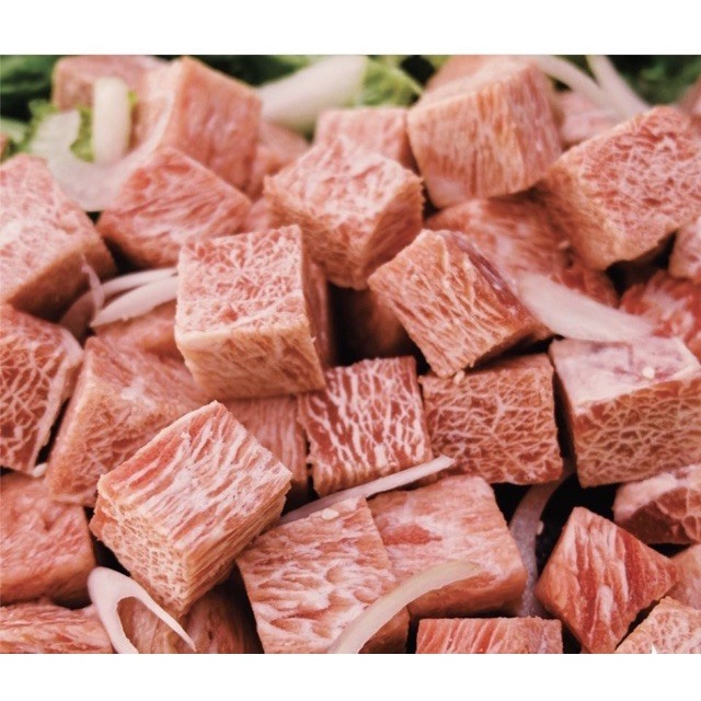 

Beef Wagyu Saikoro Cubes Meltique! 250gr