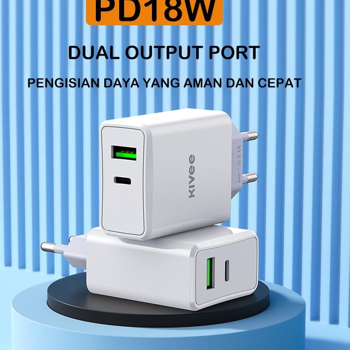 KIVEE kepala charger fast charging 18w Charger Adaptor oppo xiaomi Samsung QC4.0 original Wall Charg
