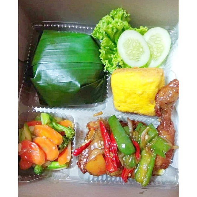 

Nasi box paket nasi ayam lada hitam