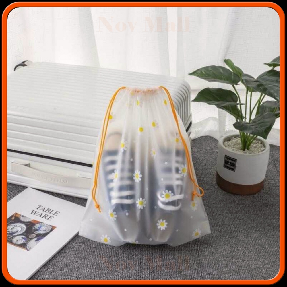 Kantong Pouch Plastik Serut Organizer Drawstring Bag Size XL 30x35cm -ST296