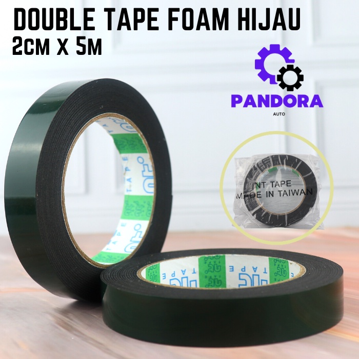 DOUBLE DOBELTIP LEM BB TAPE PE FOAM IZY HIJAU