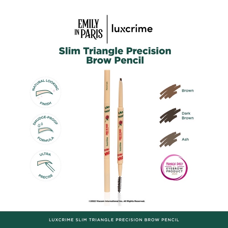 Luxcrime Emily In Paris Slim Triangel Precision Brow Pencil | ALIS MATIC