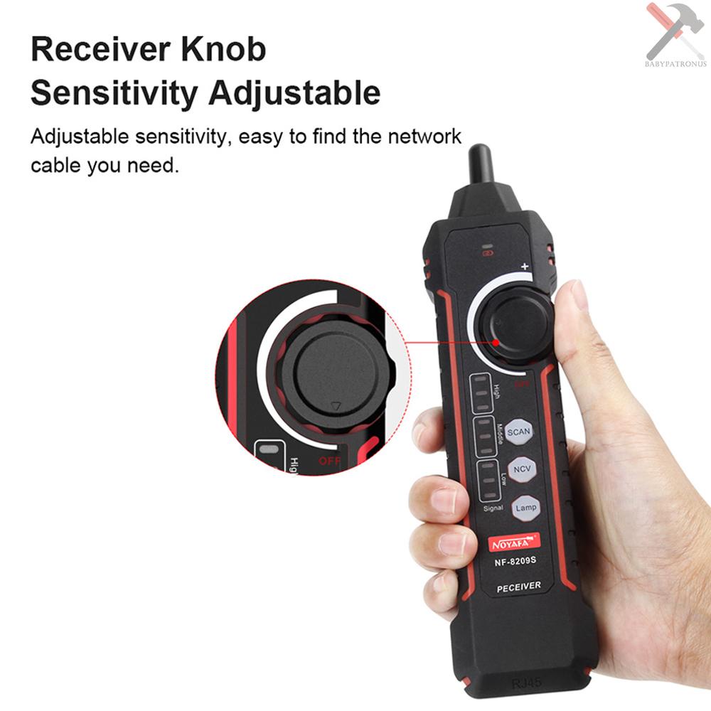 Noyafa NF-8209S POE Wire Checker LCD Display Ukur Panjang Kabel LAN Cat5 Cat6 LAN Test Alat Jaringan Scan Kabel Wiremap Tester
