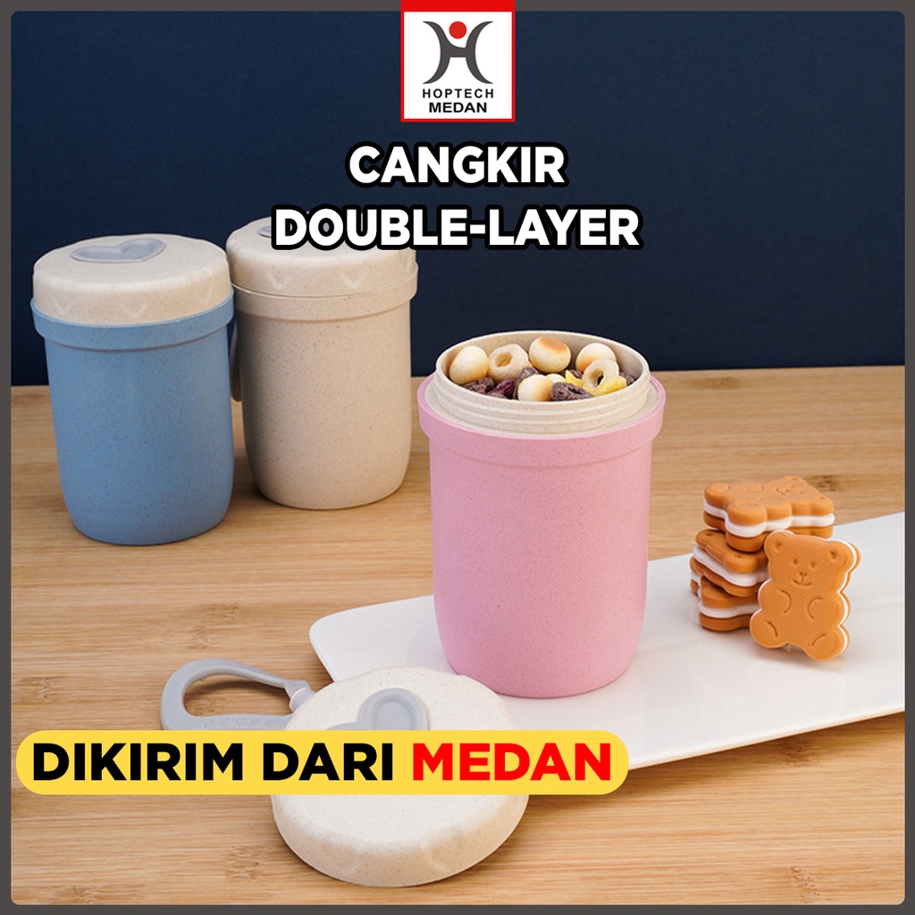 Gelas Cangkir Double layer anti panas