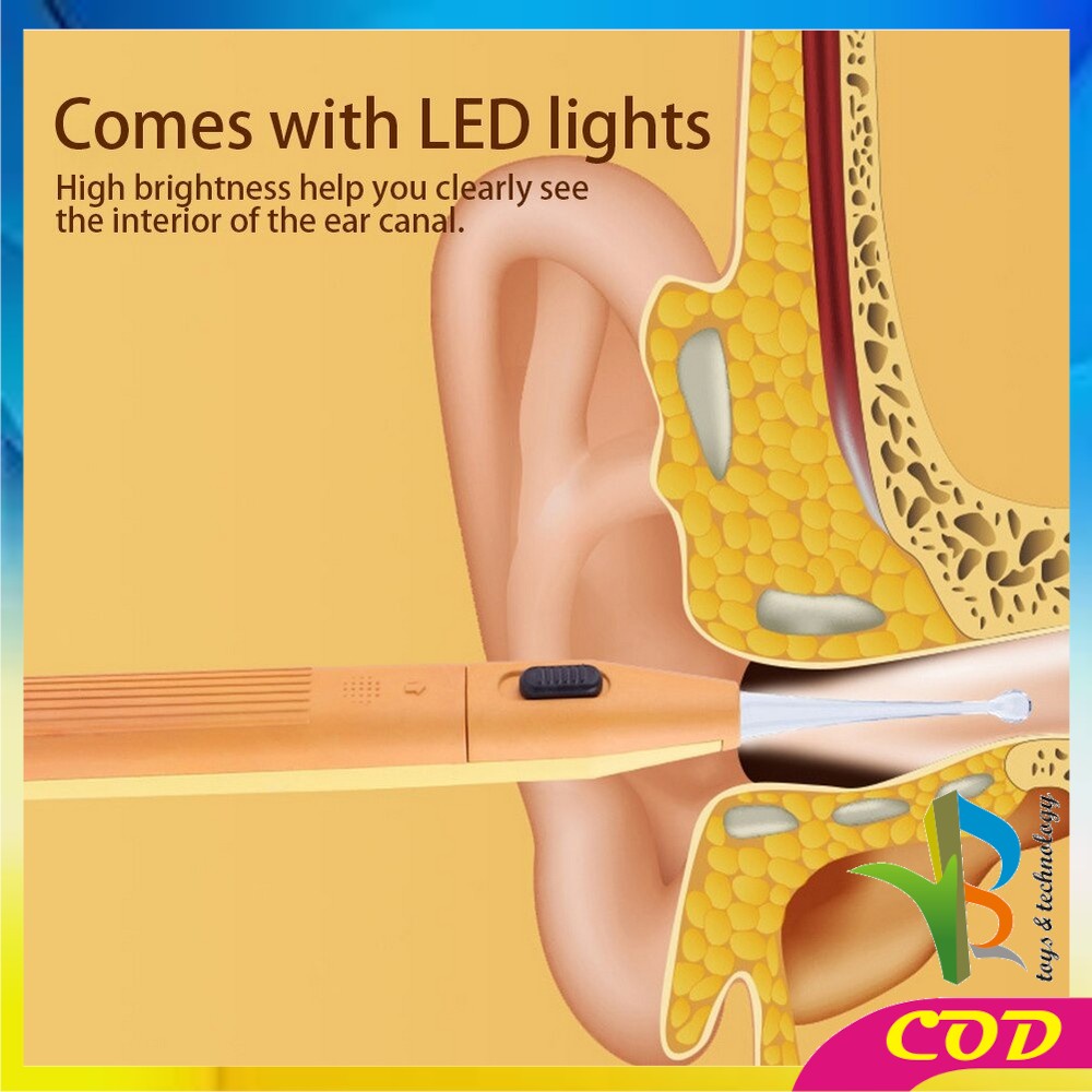 RB-C722 Pembersih Telinga LED Korek Kuping Anak Dewasa / Earpick Flashlight Pembersih Korekan Telinga Kuping Lampu Senter