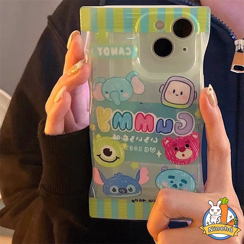 Redmi Note11 9A 9C 9T Mi12 10s 9 9s 8 Pro Redmi 10C 10A 10 9 9A 9C 9T Mi12 11 Lite Mi 12T 11T 10T Pro Poco M3 X3 Strawberry Bear Candy Bag Casing Ponsel Anti Jatuh Soft Case Pelindung Cover Penutup Mesin Cuci