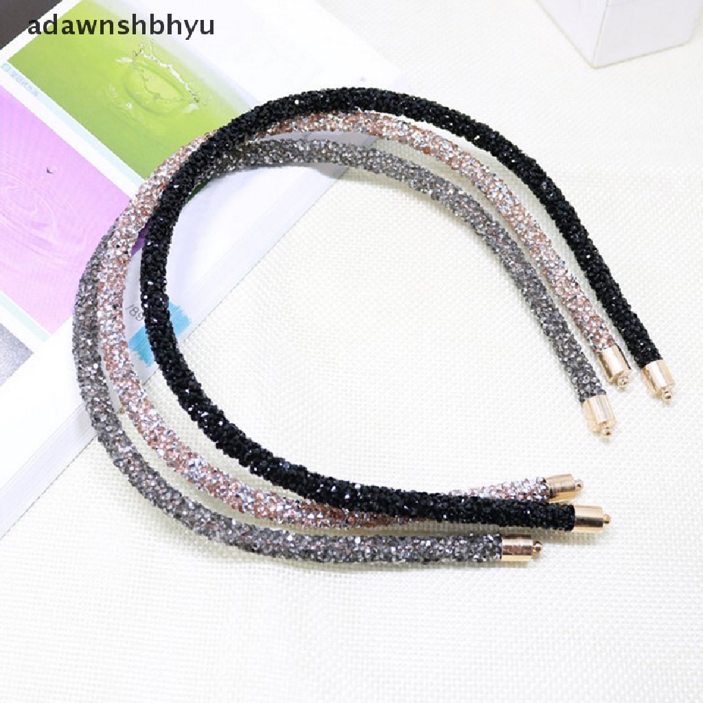 Adawnshbhyu 1PC Fashion Bando Lembut Untuk Wanita Berlian Imitasi Hairband Gadis Aksesoris Rambut ID