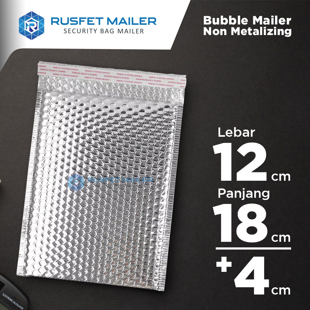 

Amplop Bubble Mailer / Bubble Packing / Bubble Mailer Silver Glossy 12x18+4