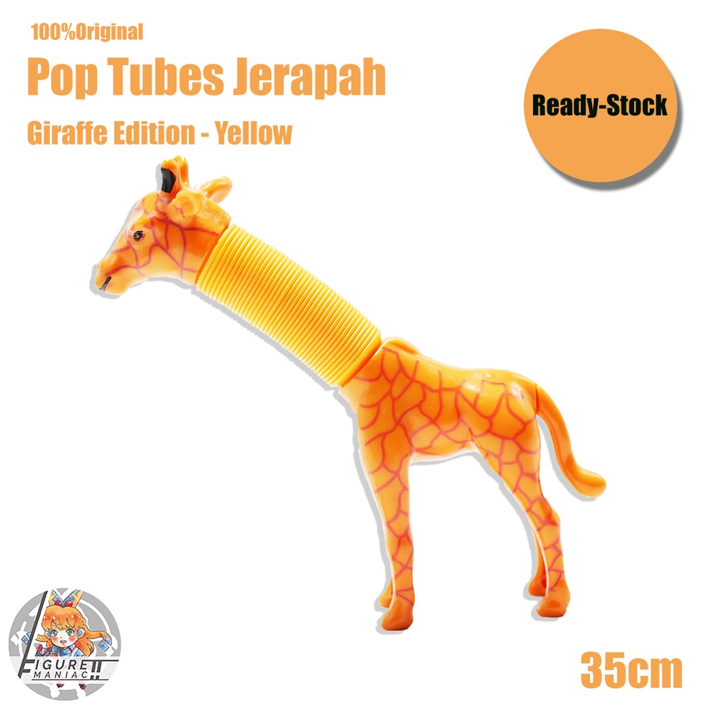 Figure Maniac - Pop Tubes Karakter Giraffe Light Up Edition Glow Pipa Nyala Anak Premium Import