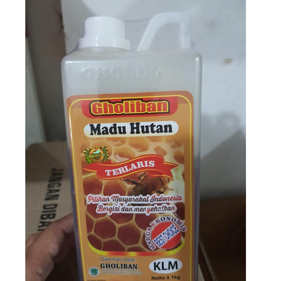 

V(3Y☛) Madu KLM Kalimantan Gholiban 1 kg / 1kg original Botol Timbul Huruf Gholiban kekinian