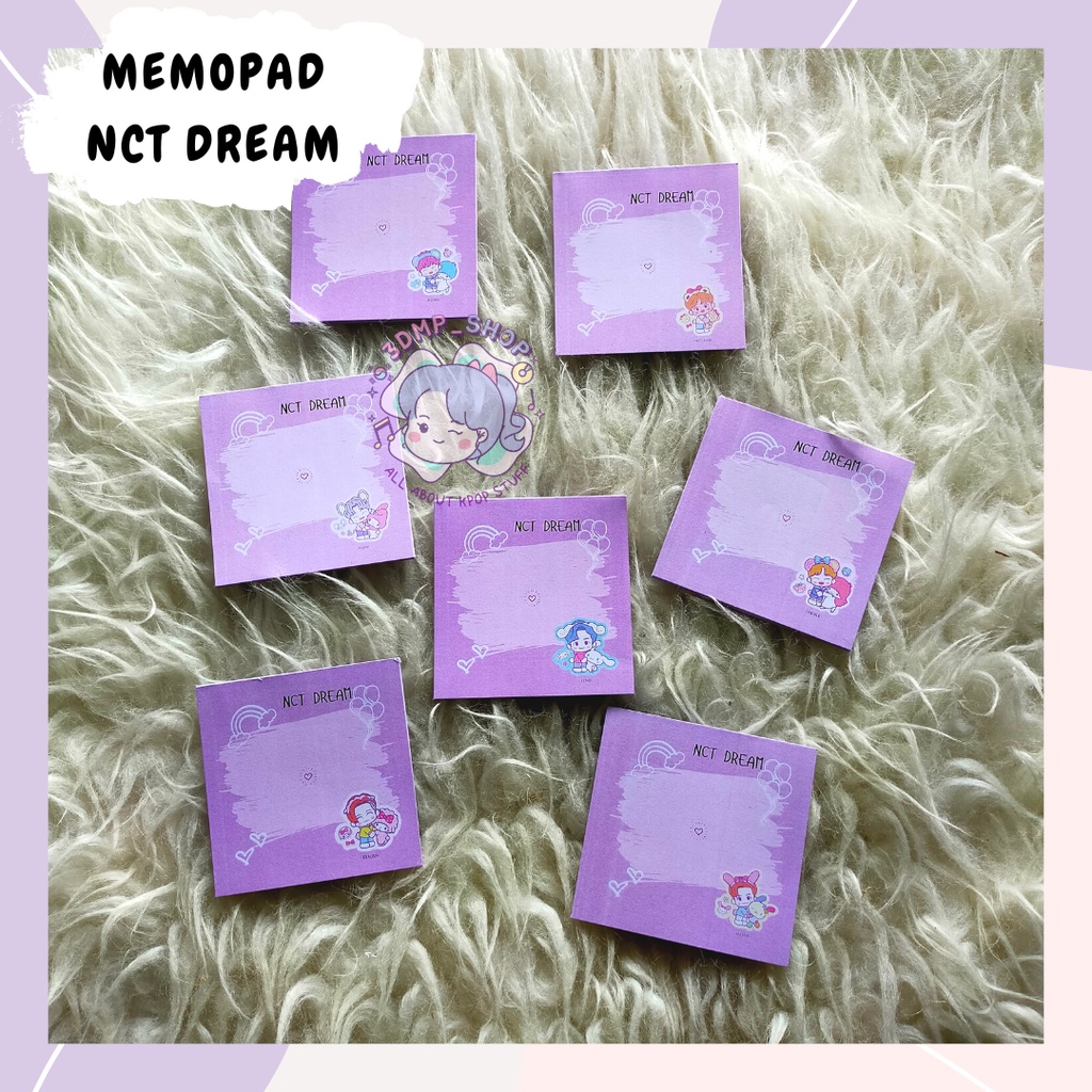 MEMO PAD MEMOPAD NOTES CATATAN NCT DREAM BEAT BOX CAFE DREAM SANRIO JAEMIN JENO JISUNG HAECHAN MARK CHENLE RENJUN