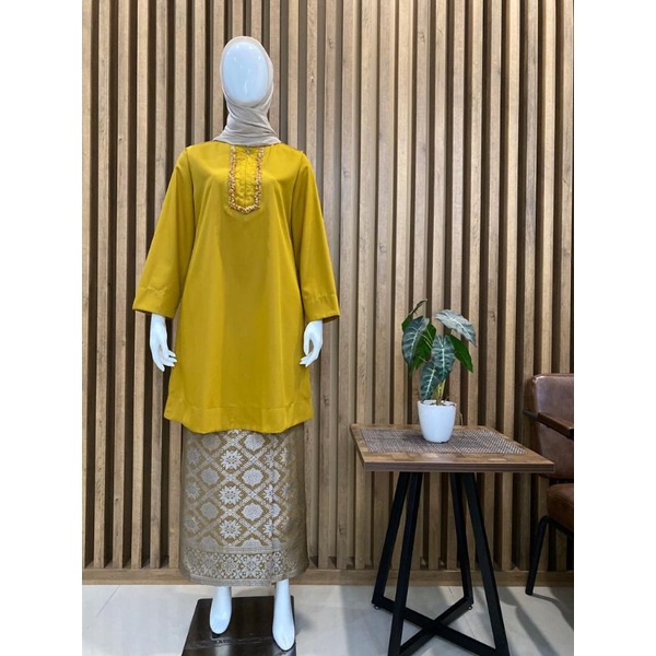 set rok songket || tunik batu payet toyobo ||Tunik kamari ori