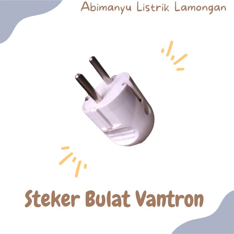 Steker Bulat SNI Terminal Kuningan/Steker Bundar/Colokan bulat /Instalasi Listrik Indoor/Alat Listri
