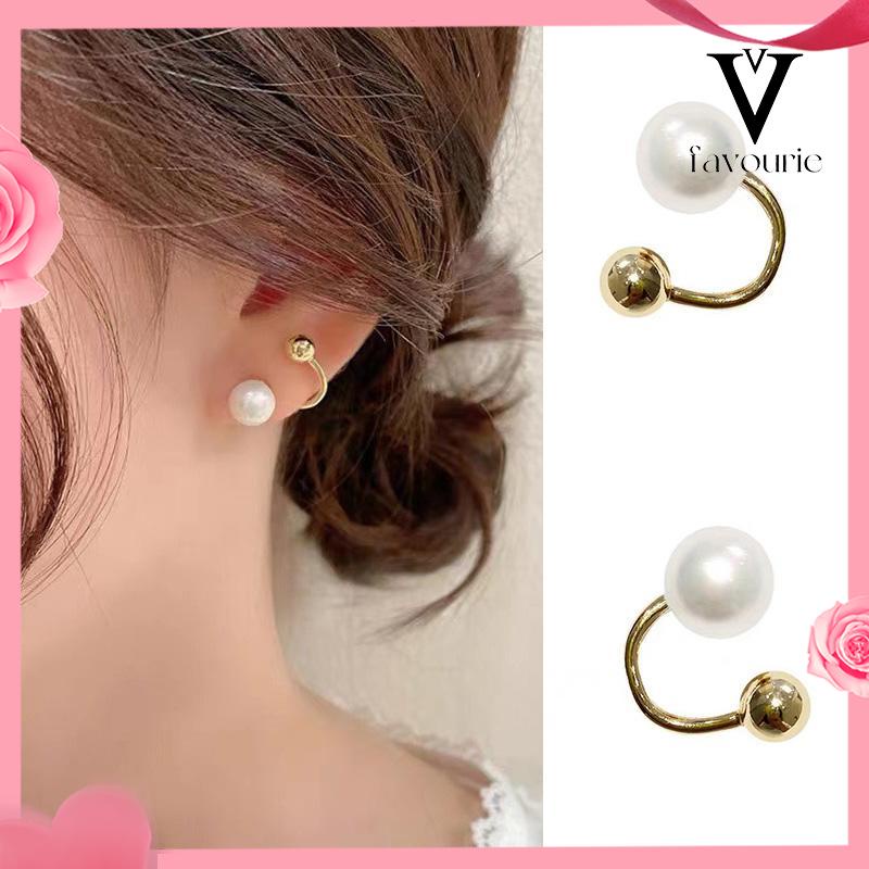 CODAnting Mutiara Temperamen Anting Desain Sederhana Wanita S925 Anting Kepribadian Perak S925-FA