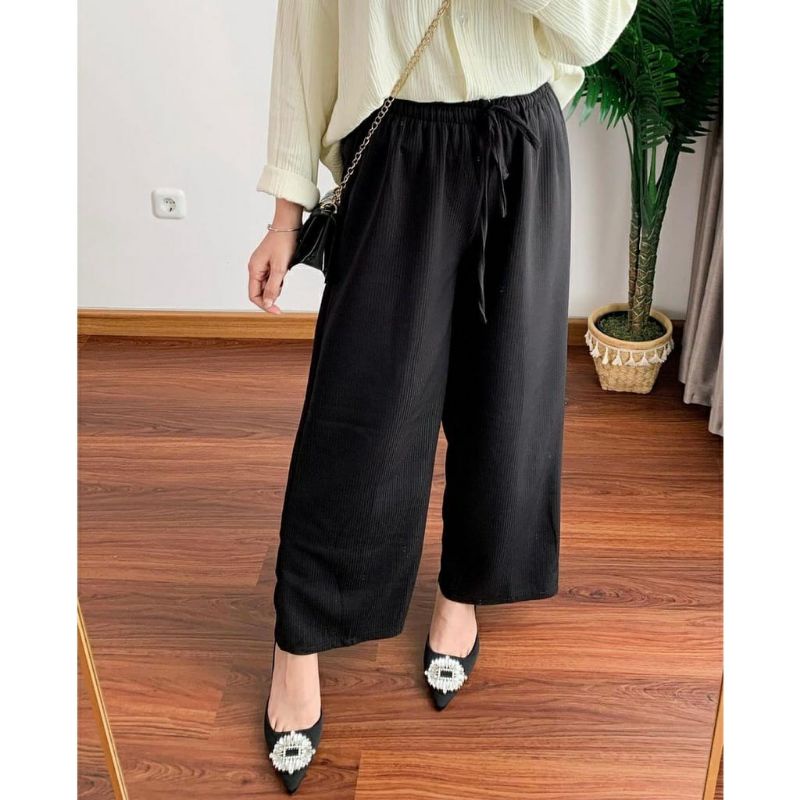 Celana Kulot Knit Tebal Jumbo Nyaman 92cm