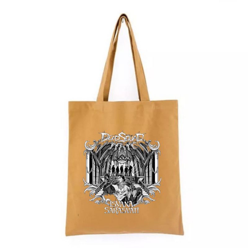 VANDAL-TOTE BAG RESLETING /TOTE BAG KANVAS ISYANA SARASVATI X DEAD SQUAD ILSOGNO /TOTEBAG /TAS WANITA /TOTE BAG WANITA /TOTEBAG KANVAS MURAH