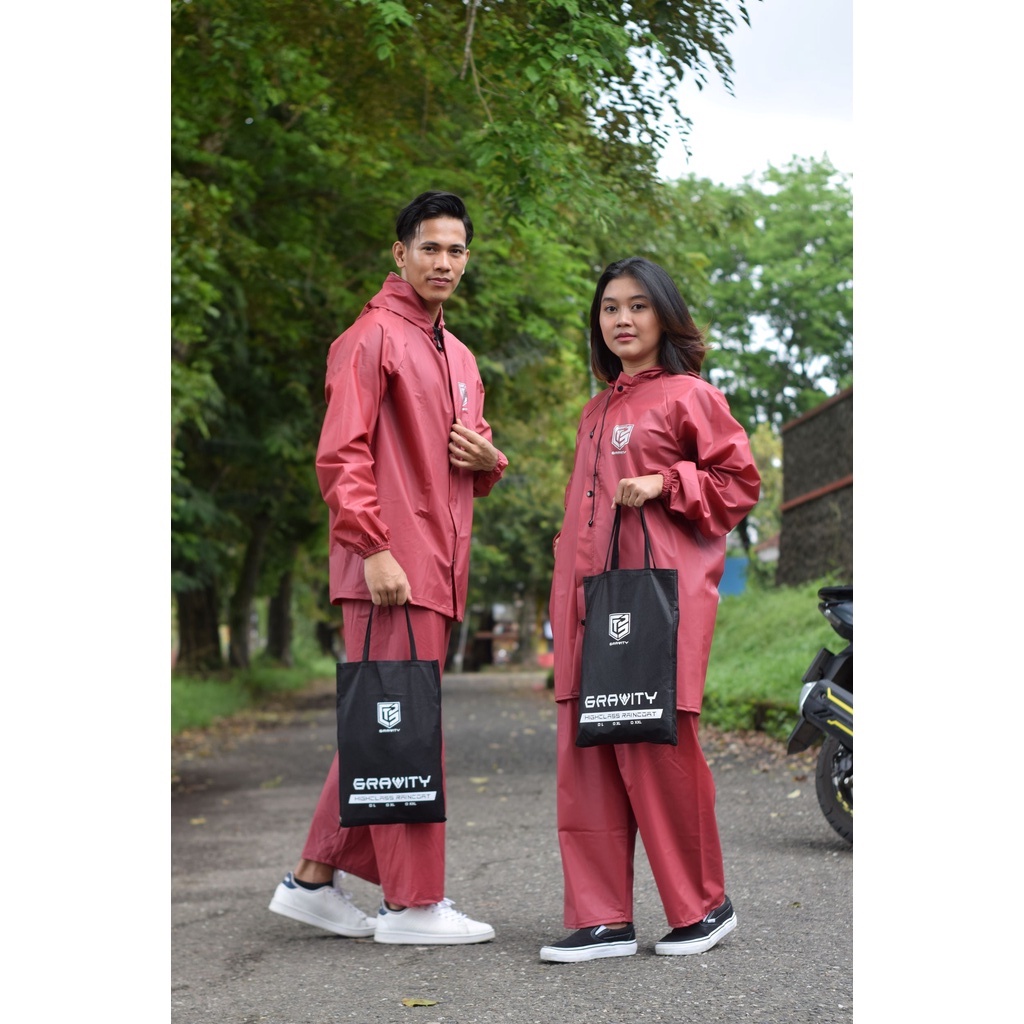 JAS HUJAN ANTI REMBES MANTEL TERBAIK SETELAN JAKET CELANA UNISEX NO BOCOR BOCOR By Gravity Raincoat