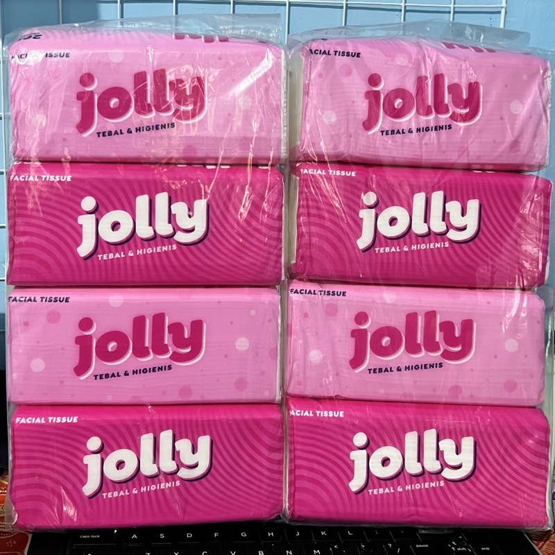 Jolly Facial Tissue 200 Sheets 2Ply 4 Pack | 1 BANDED ISI 4 Tisu Jolly 200 Sheets