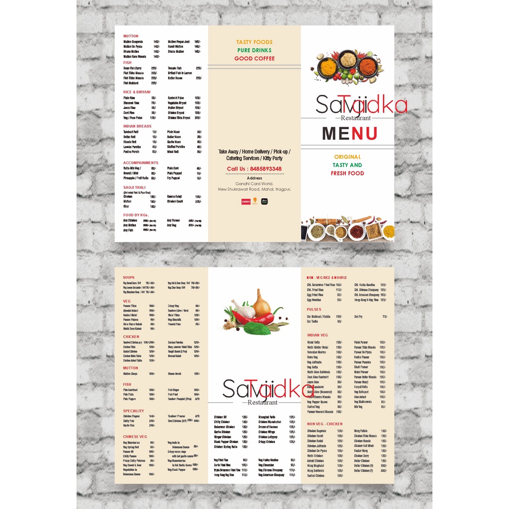 140+ New Menu Designs