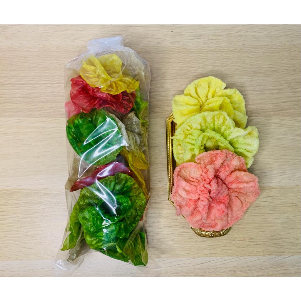 KERUPUK DAPROS / PARERED / KRUPUK BUNGA ROSE SIAP GORENG