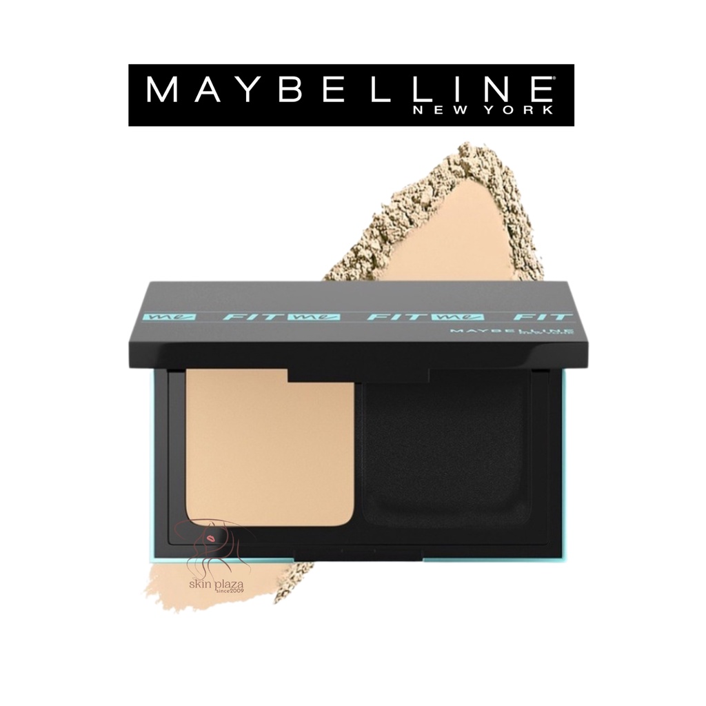 Maybelline Fit Me Matte and Poreless 24HR Oil Control Powder Foundation Bedak Two Way Cake TWC SPF 44 PA++++