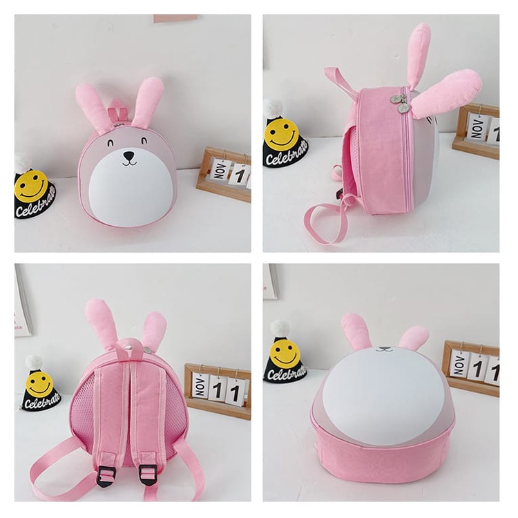 [Juallaris.id]Tas Ransel Anak Motif Kelinci Pink Lucu / Cute Kids Pink Bunny Back Pac / Ransel Bunny / Anti air