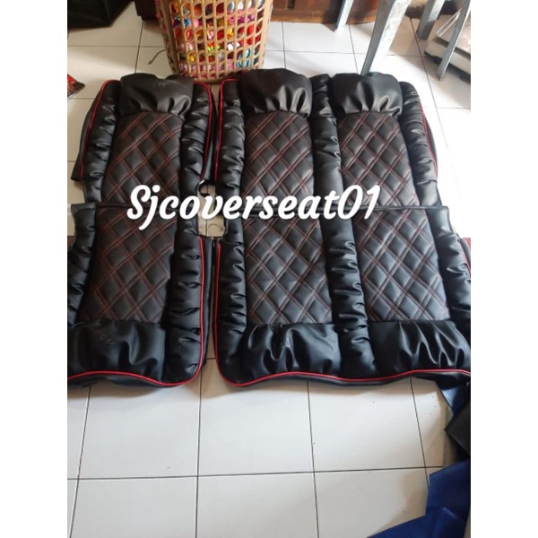 Sarung jok bungkusjok Coverjok mobil L300 t120 Ss Grandmax model sofa Warna hitam polos
