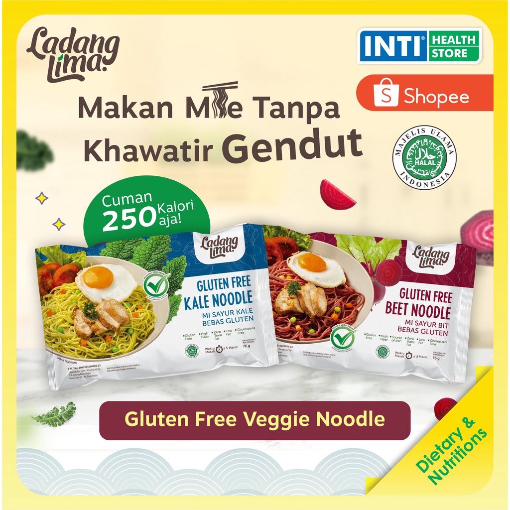 Ladang Lima Veggie Noodle Gluten Free - Kale / Beet