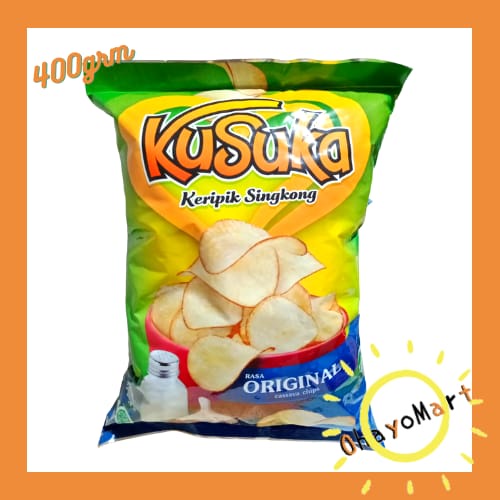 Kusuka Keripik Singkong Original Besar / Kusuka Cassava Chips 400grm