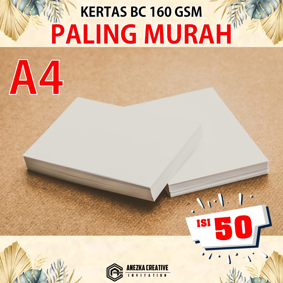 

KERTAS BC 160 GSM A4