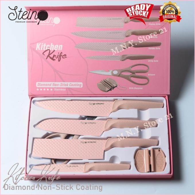 Steincookware Diamond Knife Set in 6 ( Set Pisau Dapur )