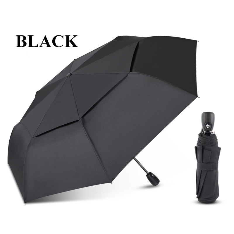 Rainscape Payung Lipat Big Wind Resistance Double Layer - 4437S - Black