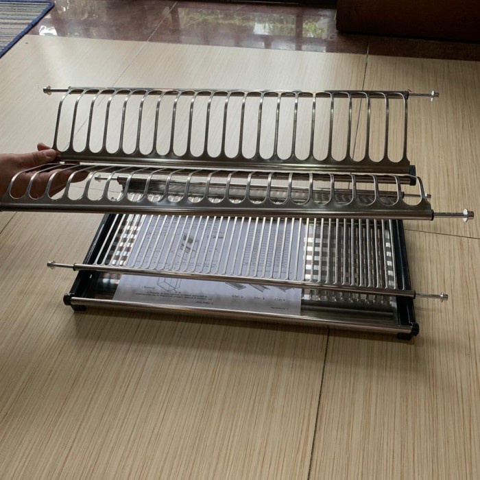 Rak Rak Piring Gelas Stainless Kitchen Set 80Cm