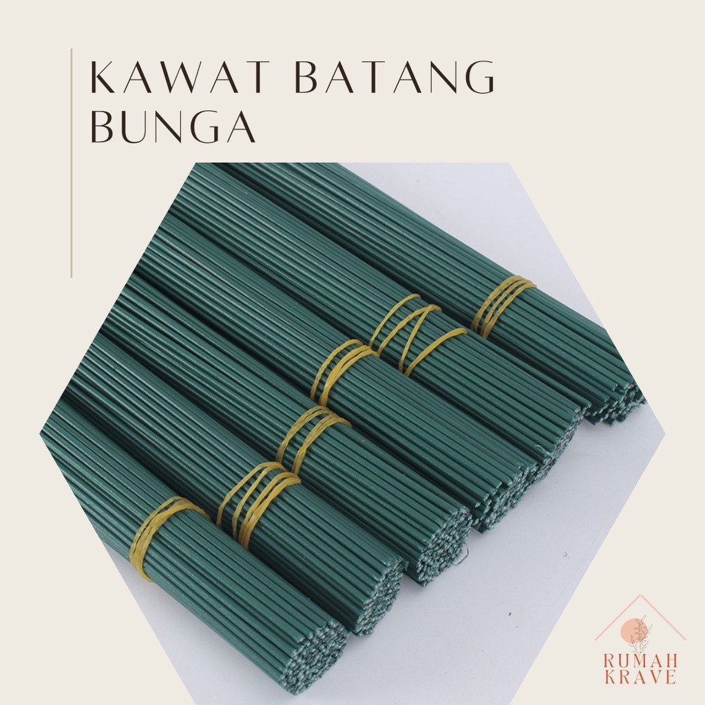 

RUMAH KRAVE - Floral Wire 40cm 2mm Kawat Tangkai Batang Kelopak Bunga