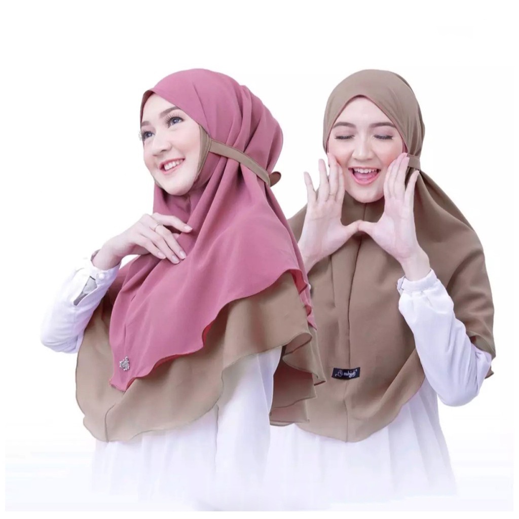 BERGO ZAKIA MARYAM 2 LAYER - jilbab bolak balik dua lapis kerudung zakiya