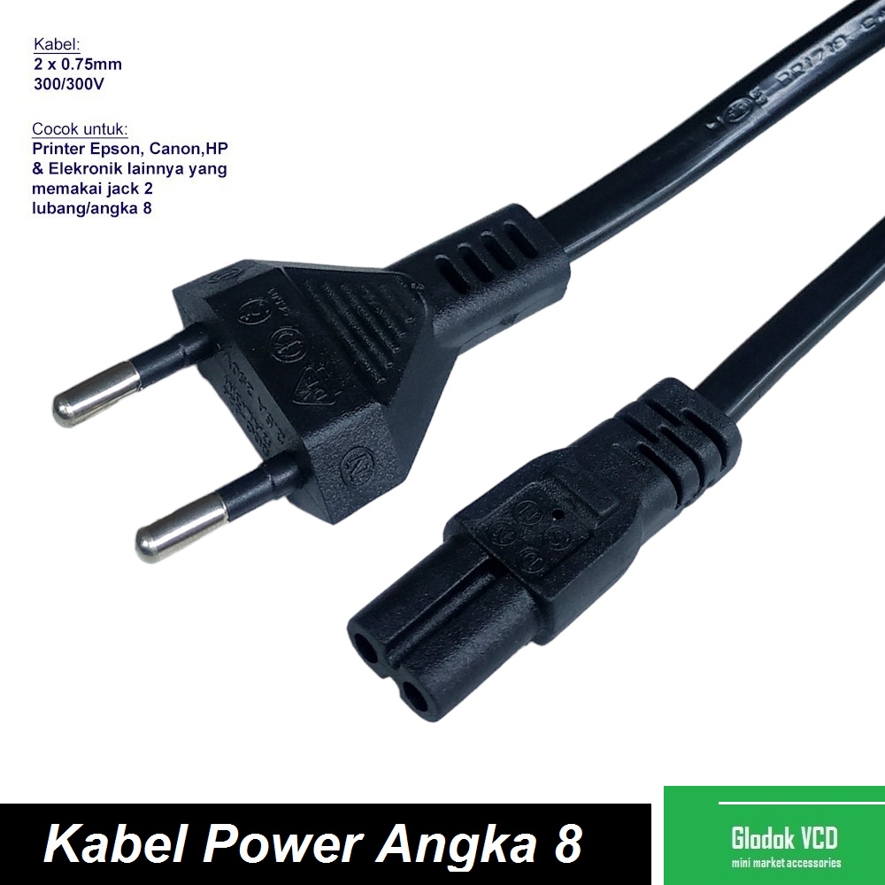 Kabel Power Printer 2 lubang