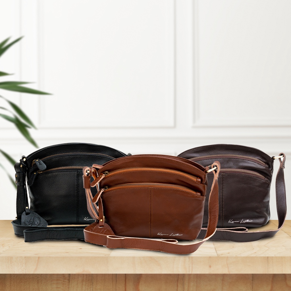 Sling Bag Wanita Tas Selempang Kulit Sapi KINASIH - Kenes Leather